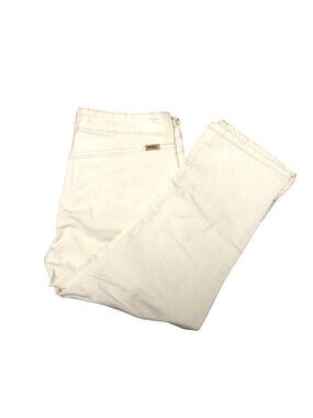 Levi Straus Capri Womens Size 8 White Stretch Denim Front Pockets